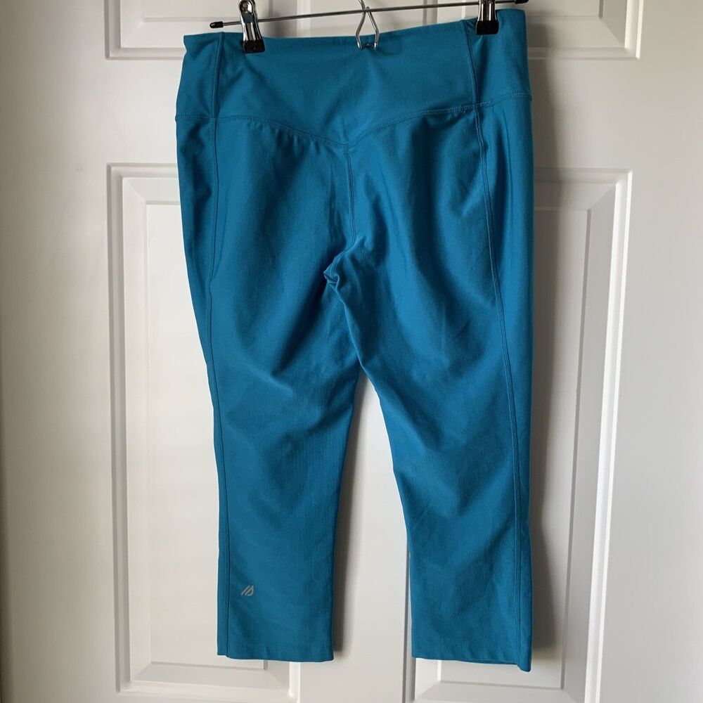Eddie Bauer Teal Blue Capri Compression Athletic Pants Womens Medium - Picture 5 of 12